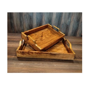 Grand plateau en bois élégant fait à la main pour servir du fromage Charcuterie Fruits Snacks Apéritifs Desserts Présentoir à pain - Product Image 2