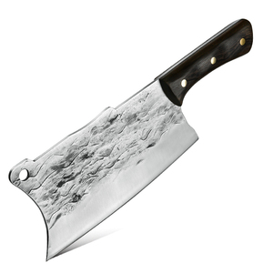 Vente en gros de couteau de chef de boucher personnalisable de haute qualité en acier forgé à haute teneur en carbone avec manche en bois support ODM OEM - Product Image 3