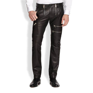 Pantalones de cuero de imitación ajustados e impermeables, de buena calidad, venta al por mayor, con logotipo personalizado, 2023 - Product Image 4