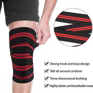 Wholesale <b>Knee</b> Pads Wrapped Bandage Strap Baseball Protective Gear Sports Weightlifting Breathable Baseball Leg Sleeve - Product Image 3