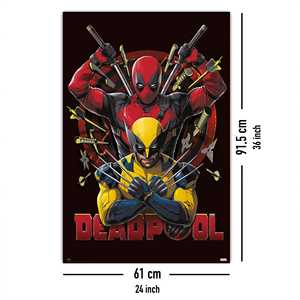 Affiche de style moderne Marvel Comics pour Deadpool et Wolverine 2, art mural sur toile - Product Image 5