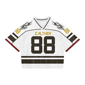 Quick Dry Summer Boxy Fit Mesh Custom Sport American Football Jersey Camiseta para hombres - Product Image 6