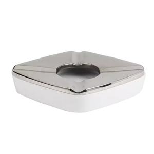 Cendrier élégant pour maison Restaurant Bar hôtel bol décor couleur argent design moderne en métal table de voiture cendrier couleur argent - Product Image 1