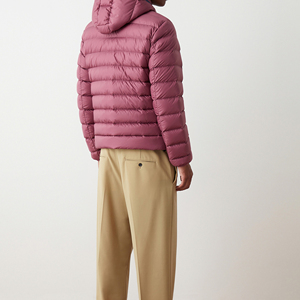 High Quality Custom OEM Coated <b>Long</b> Hooded Zipper Puffer <b>Jacket</b> for <b>Men</b> with Front Logo Casual Winter and Pockets - Product Image 4