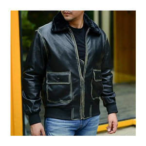 Best Price Comfortable Adjustable Mens Bomber Jacket Newest Stylish Mens Bomber Jacket Leather Jacket - Product Image 3