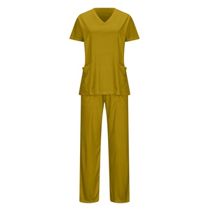 Ensembles d'uniformes d'infirmière UMIQ personnalisés à manches courtes pour femmes, respirants, décontractés, en sergé polyester/coton, pour hôpital – Meilleures ventes 2025 - Product Image 2