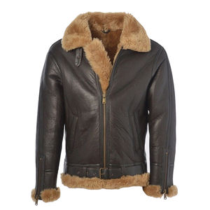 Elegantes chaquetas formales de cuero de piel de invierno con cuello alto Colocación del logotipo frontal Impermeable y ecológico - Product Image 1