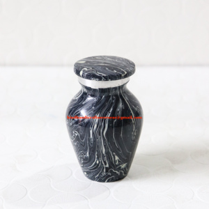 Popular Design Black & Silver Color Cremation <b>Urns</b> Good Quality Keepsake Cremation <b>Urn</b> <b>for</b> <b>Ashes</b> Aluminum Cremation <b>Urn</b> - Product Image 6