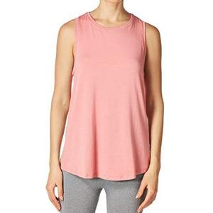 OEM Polyester Spandex Women's Short Tank <b>Top</b> Blank Custom Designs Crew Neck Plus Size Breathable Quick Dry Active - Product Image 5