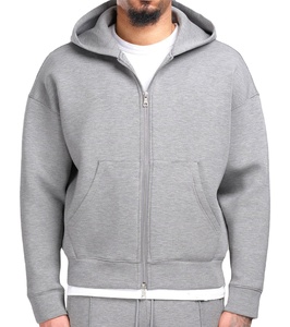 Sweat-shirts à capuche zippés en crochet personnalisés pour hommes - Meilleur prix, haute qualité, demi-zip - Product Image 1