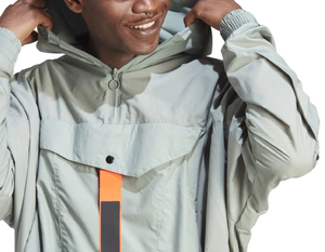 2025 <b>Summer</b> Casual Outdoor Running Windbreaker <b>Jacket</b> Plus Size Breathable <b>Lightweight</b> Leather Fabric Windproof Hood Fur Zipper - Product Image 3