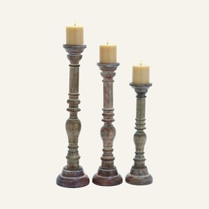 Bougeoir de mariage Bougeoir en bois pour la décoration de la maison Meilleure vente Bougeoir Pilier par Antique Creations - Product Image 3