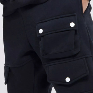 Venta caliente Hombres Elegante Negro Apilado Ajuste Múltiples Bolsillos Pantalones Cargo Para La Venta Hombres Jogging Pantalones Cargo A Granel - Product Image 5