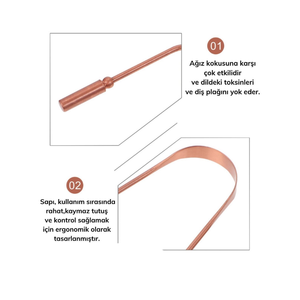 100% Copper Tongue Cleaner-Oral Care Tongue <b>Scraper</b> & <b>Plaque</b> Remover Boxed - Product Image 3