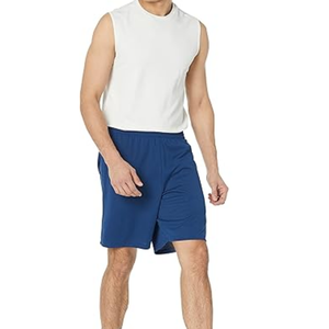 Short de jogging athlétique bleu à conception de logo personnalisé Short de gym léger et à séchage rapide pour l'été - Product Image 4