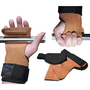 สายรัดข้อมือสำหรับยกน้ำหนัก สายรัดข้อมือสำหรับออกกำลังกาย สายรัดยกน้ำหนักสำหรับเดดลิฟท์ พาวเวอร์ลิฟท์ หนังวัวสองชั้น - Product Image 1