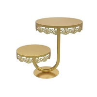 Soporte para Pastel de Metal con Acabado Dorado, Diseño Personalizado, Hecho a Mano, Decorativo, Moderno, Ecológico, con Certificación CE, Recién Llegado