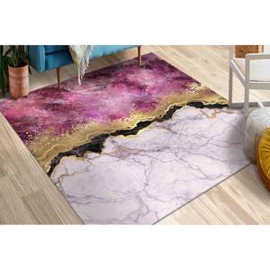 Alfombra de Mármol Rosa y Dorado: Alfombra de Lujo, Alfombra de Chenilla - Product Image 5