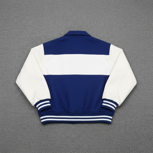 High Quality Custom Embossed Logo 100% Wool Solid Color Heavyweight Canvas <b>Long</b> Varsity Winter <b>Jacket</b> for <b>Men</b> - Product Image 2