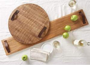 Tablero de madera con mango de corona, plato de charcutería, tablero de queso, Plato decorativo, tamaño personalizado, color madera Natural - Product Image 2