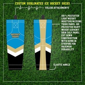 Ensemble de maillots de hockey sur glace personnalisés de haute qualité uniforme de sport avec broderie comprend des chaussettes de pantalons en jersey - Product Image 4