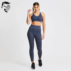 Unbridleds industrie femmes taille haute Fitness vêtements Gym course Yoga ensemble solide motif Sport Leggings en gros - Product Image 2