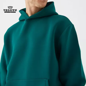 Sudadera con capucha extragrande para hombre, 100% algodón de alto gramaje, con corte holgado y teñido liso, de mezclilla teñida, fabricada a medida por OEM - Product Image 6