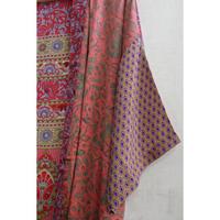 Robe Kimono Décontractée en Soie Patchwork Florale Respirante Grande Taille Longueur Genou pour Femme, Style Bohème, Courte, Automne, Adultes