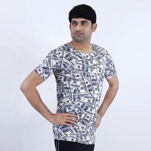 T-shirt décontracté à manches courtes multi-couleurs surdimensionné pour homme, 100% coton, t-shirt respirant, vente en gros - Product Image 3