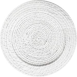 Plaque de chargeur blanche de luxe élégante à la mode parfaite pour les paramètres de table à manger décor matériau durable occasion spéciale idéale - Product Image 2