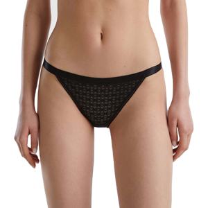 Culottes string taille basse pour femmes, motif géométrique brodé, tricotées sans couture, ultra-fines, en spandex et nylon, style sexy - Product Image 3