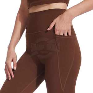 Leggings décontractés pour femmes, taille mi-haute, respirants, longueur genou, imprimés sur mesure, haute qualité, pour la gym, prix usine - Logo personnalisé - Product Image 4