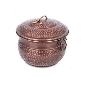 Bol à tuyau d'arrosage en cuivre antique, forme ronde, pour l'arrosage des plantes à la maison et au jardin, utilisation décorative, bol à tuyau d'arrosage de jardin en cuivre - Product Image 4