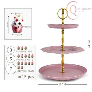 Luxury Metal Cake Stand with Smooth Polished Surface, Perfect for Cupcakes, <b>Pastries</b>, Cakes & Special Occasion Table Décor - Product Image 1