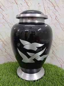 Urnas funerarias de alta calidad Urnas de cremación de aluminio de diseño clásico para cenizas humanas Urnas de cremación de lujo para adultos - Product Image 3