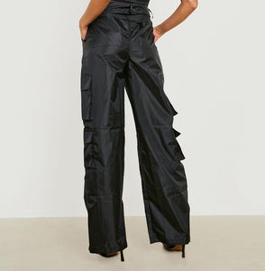 Pantalones Cortavientos Impermeables Reflectantes con Múltiples Bolsillos Personalizados para Hombre, Ropa Casual de Calle, Jogger de Talla Grande, Cintura de Nailon y Poliéster - Product Image 4