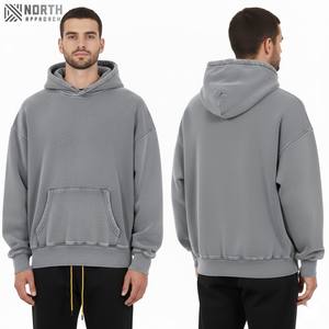 Meilleur design 2025 pulls à capuche pour hommes matériel polaire professionnel Oem Odm poids léger manches complètes couleur unie tissé à capuche - Product Image 5