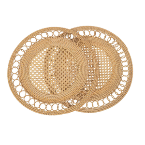 Lo último en manteles individuales de placa de cargador de ratán, manteles individuales de fiesta de boda para mesa de comedor, placa de cargador reutilizable, precio barato - Product Image 1