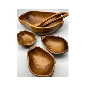 Natural Look Wooden Serving Bowl For Serving Salads Fruits Meals And Table Decoration Purposes - Product Image 3