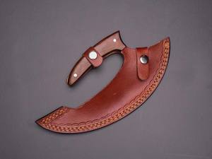 Couteau Ulu japonais en acier 12c27, fourreau en cuir, forgé sur mesure, couteau de cuisine japonais fait à la main, OEM, couteaux professionnels - Product Image 6