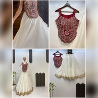 Lehenga Choli de Diseño para Fiestas de Verano, con Bordado Nupcial Pesado y Trabajo de Espejos, de Secado Rápido, Protección Solar, Envío Inmediato, para Mujeres Indias