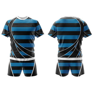 Maillots de football respirants personnalisés OEM, ensembles complets, maillots d'équipe internationale, uniforme de rugby et de football respirant, rugby imprimé - Product Image 2