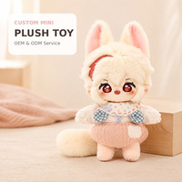 Peluche personnalisée lapin blanc 10 cm, jouet en peluche doux avec oreilles de lapin, personnage mignon, OEM ODM, vente en gros