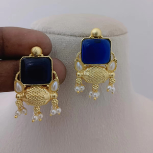 ชุดต่างหูทรงสี่เหลี่ยมลายรอยัลเมย์ูราสีมรกตดีไซน์ไม่ซ้ำใครสำหรับผู้หญิงและสตรีสินค้าแฟชั่นดูหรูหราและสง่างาม - Product Image 1