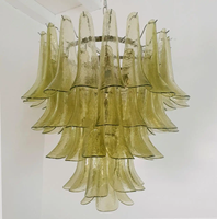 Lustre moderne en verre de Murano vert pour le salon et la chambre à coucher