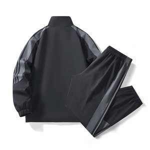 Venta al por mayor personalizado de poliéster transpirable gimnasio chándal con capucha traje deportivo con patrón sólido ropa de invierno Fitness - Product Image 2