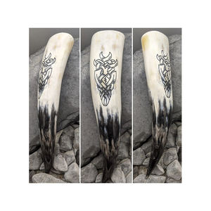 Verres en verre faits à la main de superbe qualité conçus sur mesure corne à boire animale Viking naturelle polie artisanat naturel marché bas - Product Image 1