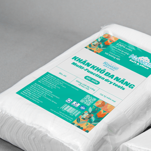 Kawaii-Lingettes sèches écologiques 300x180mm, tissu non tissé doux et durable, fabriqué au Vietnam pour les soins personnels, feuille de 130 - Product Image 6