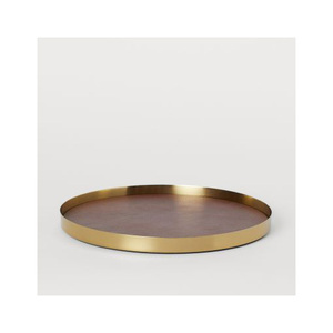 Bandeja de servicio de aluminio pulido de plata moderna Bandeja de metal de alta calidad elegante para restaurantes, eventos de catering y decoración del hogar - Product Image 2