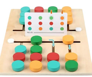 Wooden Colour <strong>Matching</strong> Board <strong>Game</strong> for Kids, 24 Pieces - Product Image 1